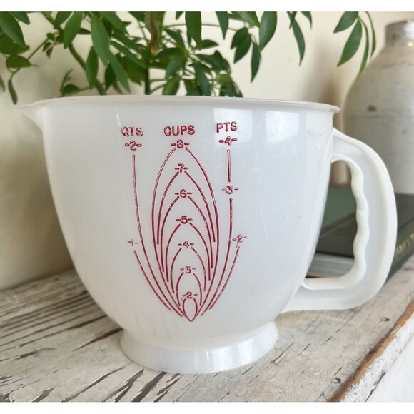 Vintage Tupperware 500 Mix-N-Stor Measuring Pitcher 2 Quarts 8 Cups With LID - Picture 7 of 7